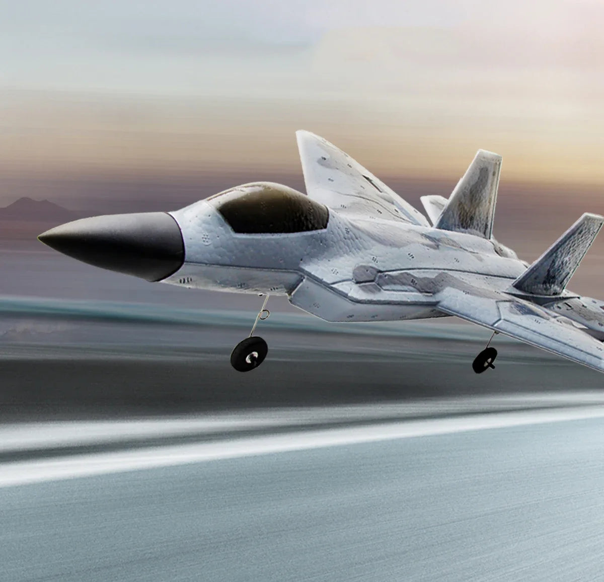 Foam RC Aircraft F22 Fighter Raptor Series FX-822 With Light 2.4Ghz 2CH Foam Drone Ready To Fly Airplane Toy Boy