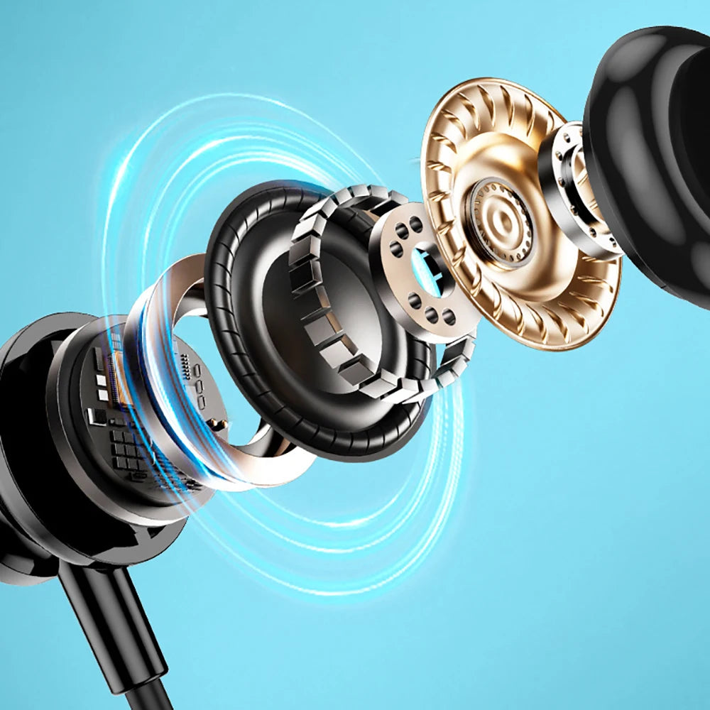 Color Screen Bluetooth 5.4 Earphones Neckband Headphones Wireless Headsets HiFi Stereo Noise Reduction Earbuds for Live Xiaomi