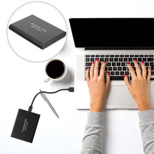 External Hard Drive 500GB Portable SSD External SolidState Drive USB 3.1/Type-C Hard Disk High-Speed Storage For PC/Phone