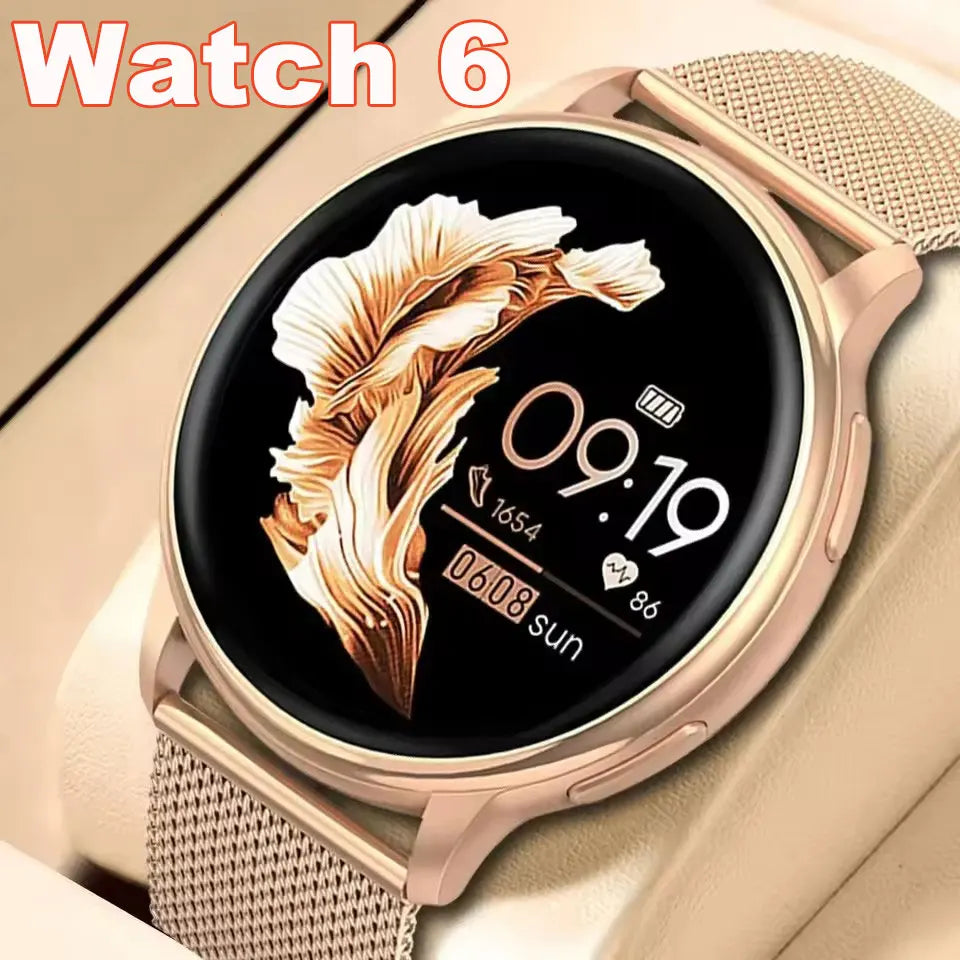 Smartwatch Women Watch 6 Health Monitoring Watch Waterproof Voice Assistant Bluetooth Call Smart Watch 2025 New