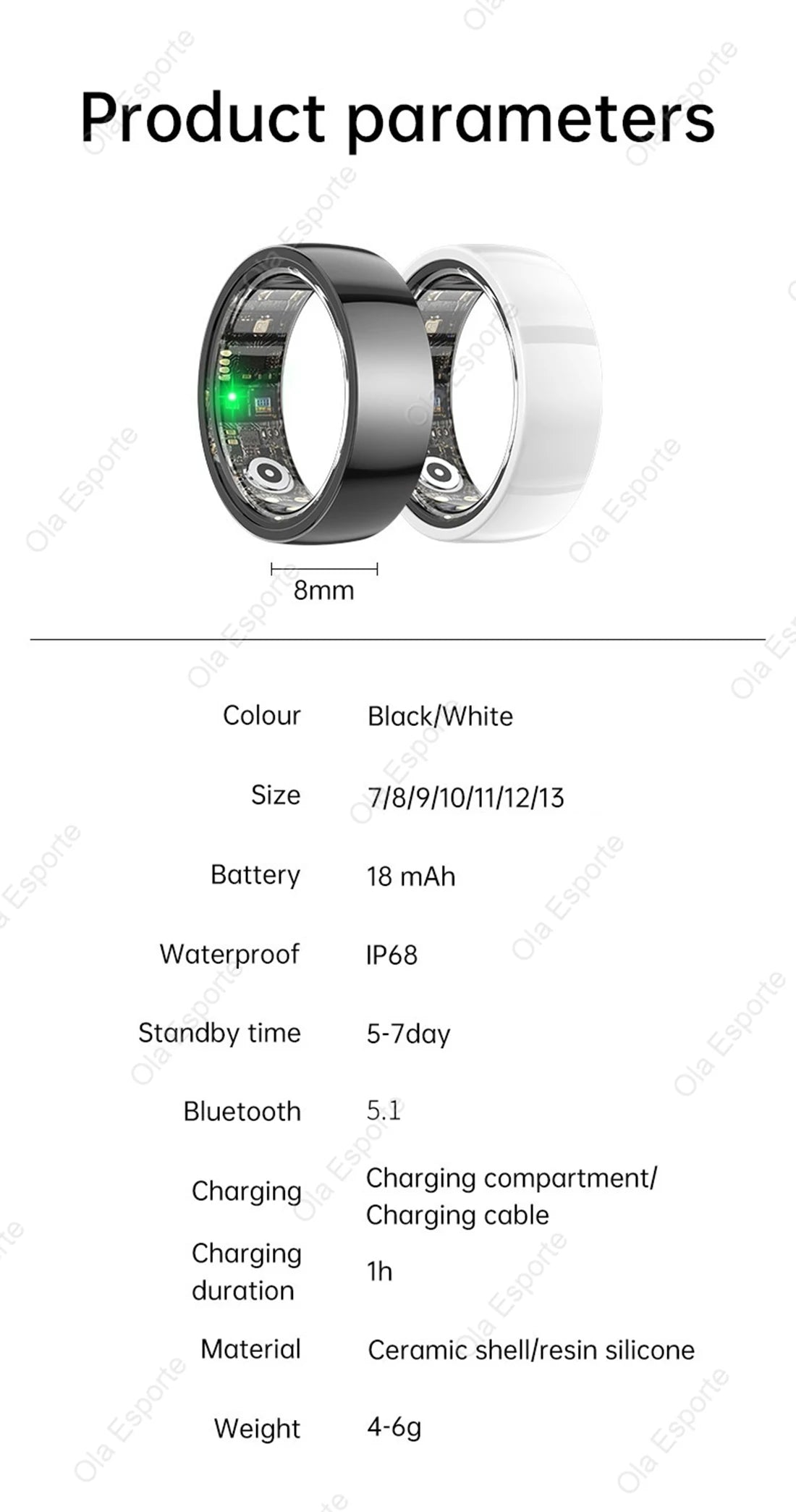 New Ceramic Smart Ring 2025 Men Women Gesture Swing Take Photos Heart Rate Blood Oxygen 5ATM Waterproof Multi-sport Mode Rings