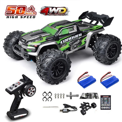 Rc Car Off Road 4x4 High Speed 70KM/H Remote Control Car with LED Headlight Brushless 4WD 1/16 Monster Truck Toys for Boys Gift