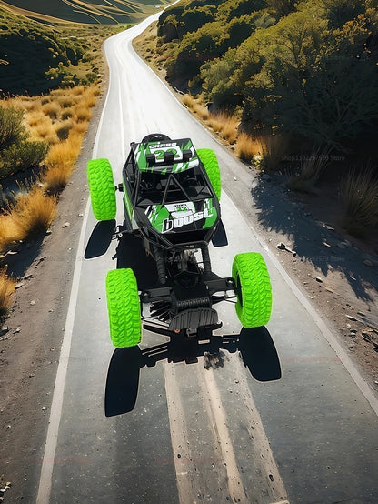 RC High Speed Off-Road Climbing Car 1:18 With Colorful Flashing Lights Rechargeable Durable Rubber Wheels Kids Adults Toys Gifts