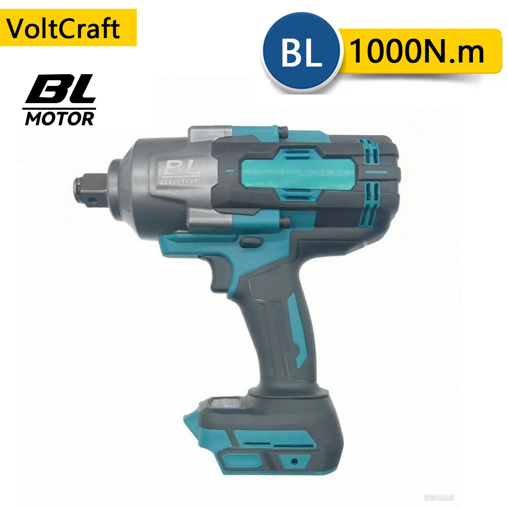 1000Nm Brushless Electric Impact Wrench  Screwdriver Cordless Electric Wrench Tools for Makita 18V Battery