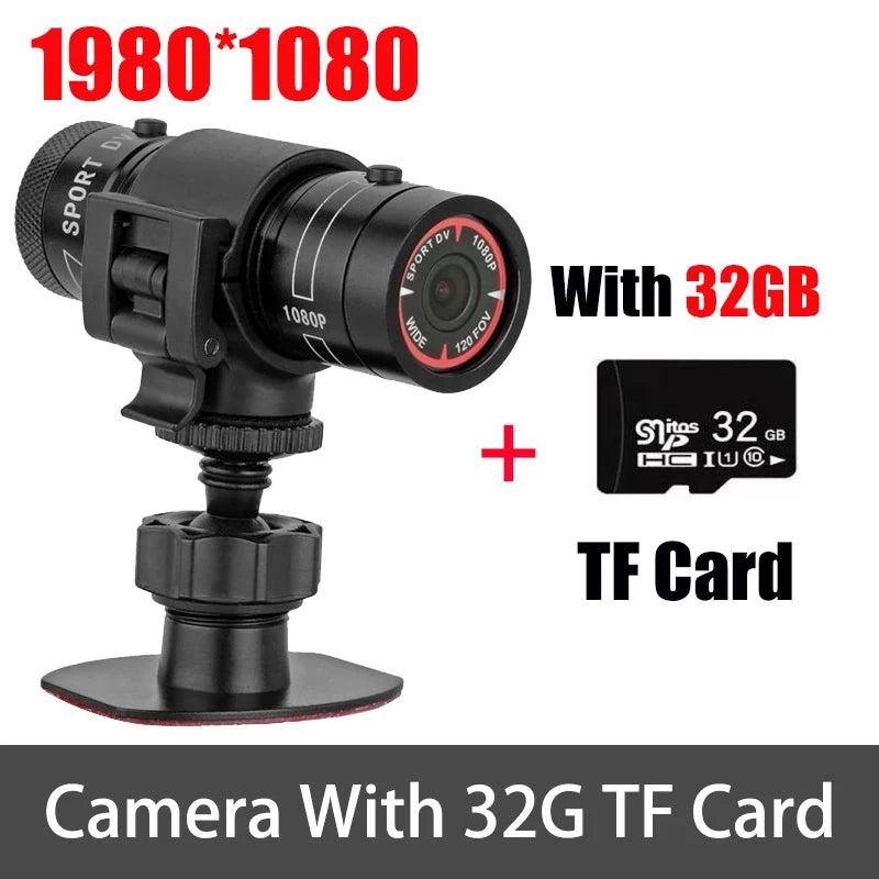 F9 Action Camera HD 1080P Bicycles Motorcycle Helmet Camera Bike Action Cam Outdoor Sports DV Vdeos Recorder DVR Car Dash Cam