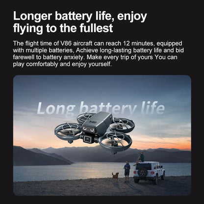 Xiaomi V86 Mini RC Drone 8K Aerial HD Intelligent Obstacle Avoidance Screen Remote Control Brushless Power GPS Helicopeter UAV