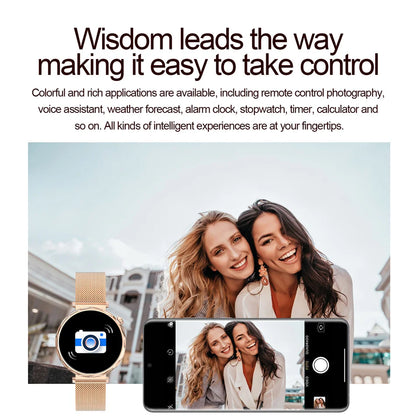 2025 New Fashion Bluetooth Call Smart Watch Women AMOLED HD Screen Health Monitoring 100+ Sports Mode Smartwatches IOS