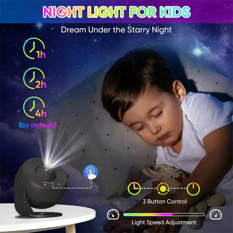 Galaxy Projector for Bedroom HD Image Star Projector Galaxy Light Adjustable Knob 13 Film Discs Planetarium Projector for Kids