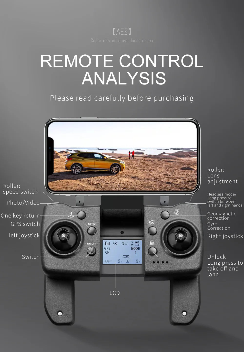 AE3 MAX Drone GPS 4K Camera 3-Axis Gimbal Anti-shake Aerial Photography Brushless Foldable Quadcopter thermal drone