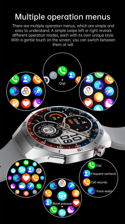 2025 Brand New Watch 5 Smartwatch Real AMOLED HD Screen 360*360 Heart Rate Bluetooth Call Waterproof Men Smart Watch Android IOS
