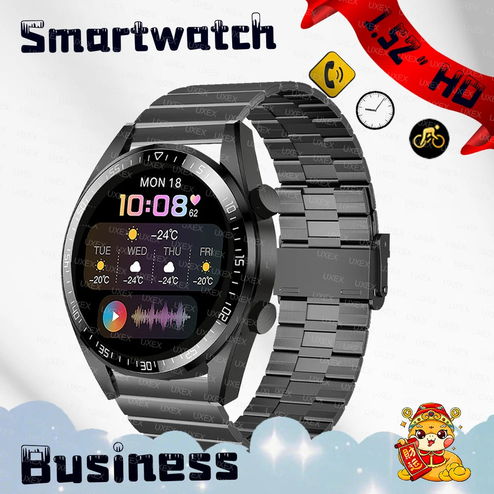New Plus Smartwatch Hombre Bluetooth Call HD Screen Full Offers Today Health Tracking Diy Faces Gift Men Watches Smart Commerce