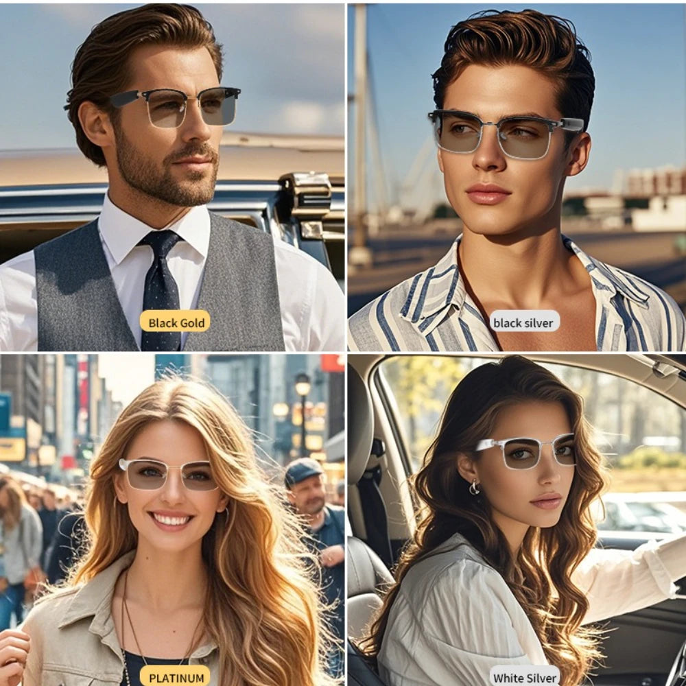 GS13 Smart Glasses Intelligent Color Changing Lenses Bluetooth Call Outdoor Sports Photograph Music Blue Light Smart Sunglasses
