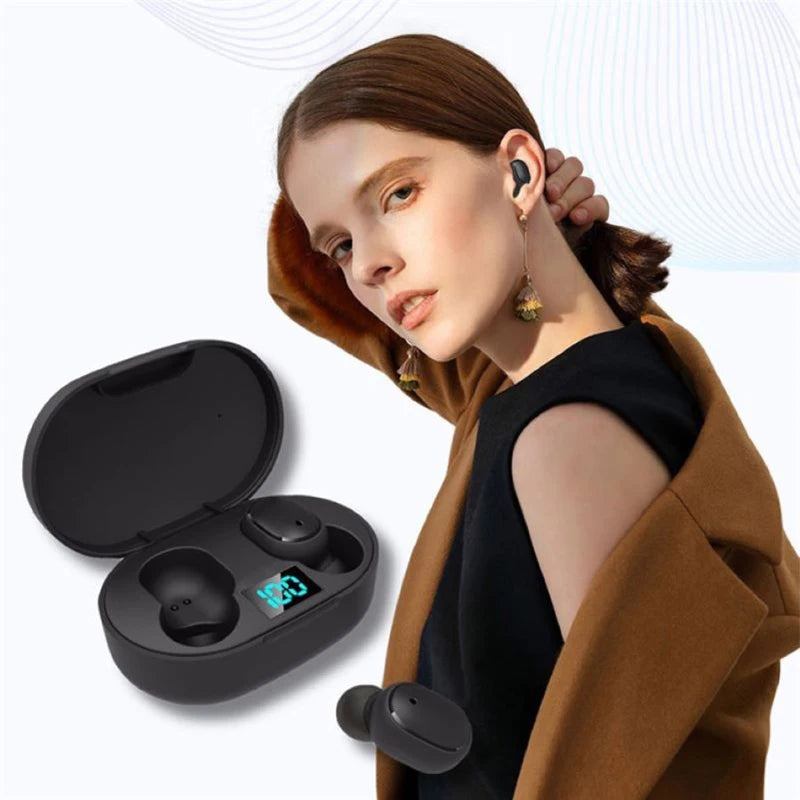 TWS E6S Wireless Earphones Bluetooth 5.0 Headphones Waterproof Earbuds LED Display HD Stereo Bass Mic for iPhone Xiaomi Huawei