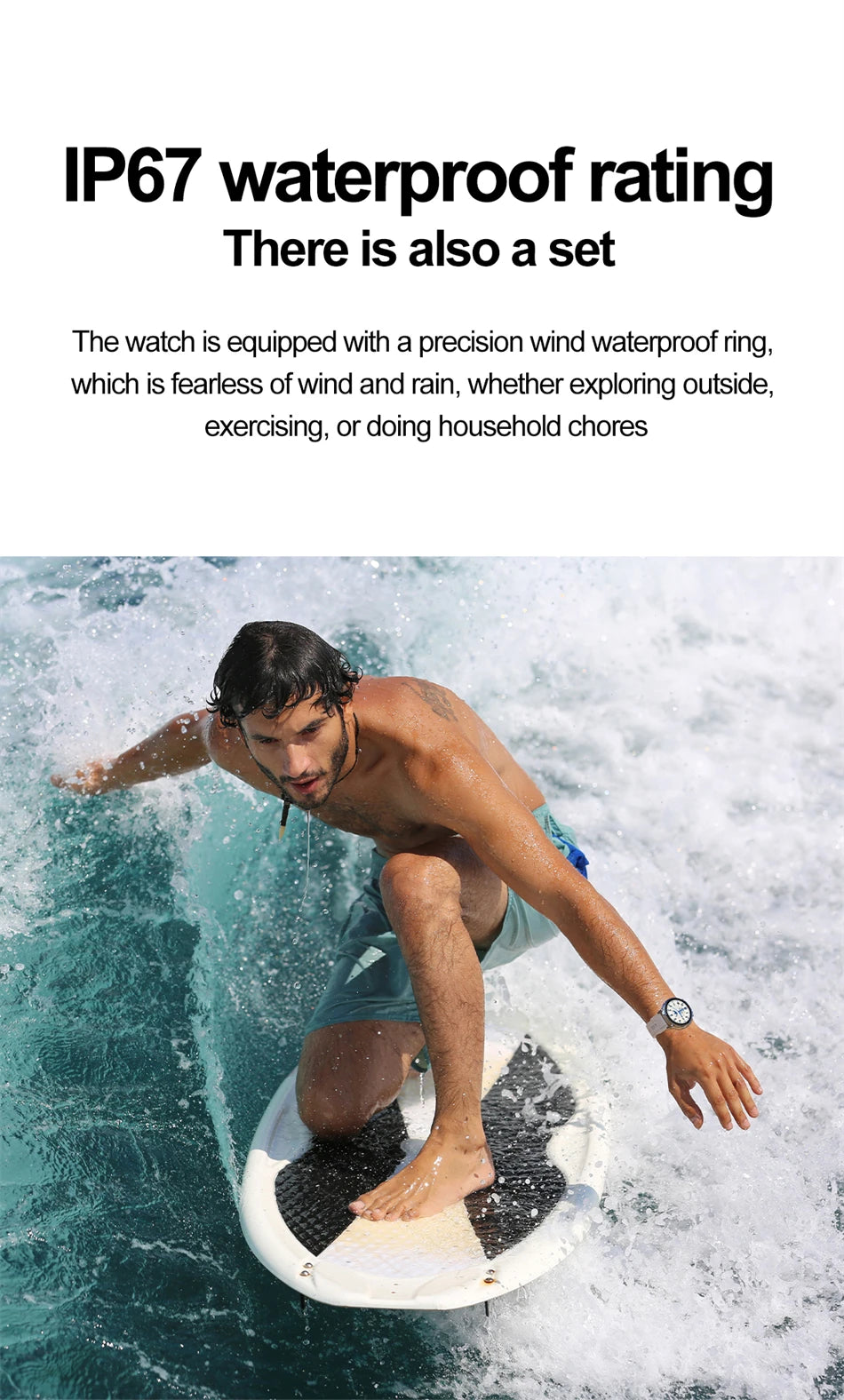 For Xiaomi New Smart Watch Men With LED Lights Outdoor GPS Motion Track Compass Waterproof Sports Watch Bluetooth Call 2024 New