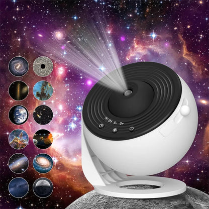 Galaxy Projector for Bedroom HD Image Star Projector Galaxy Light Adjustable Knob 13 Film Discs Planetarium Projector for Kids