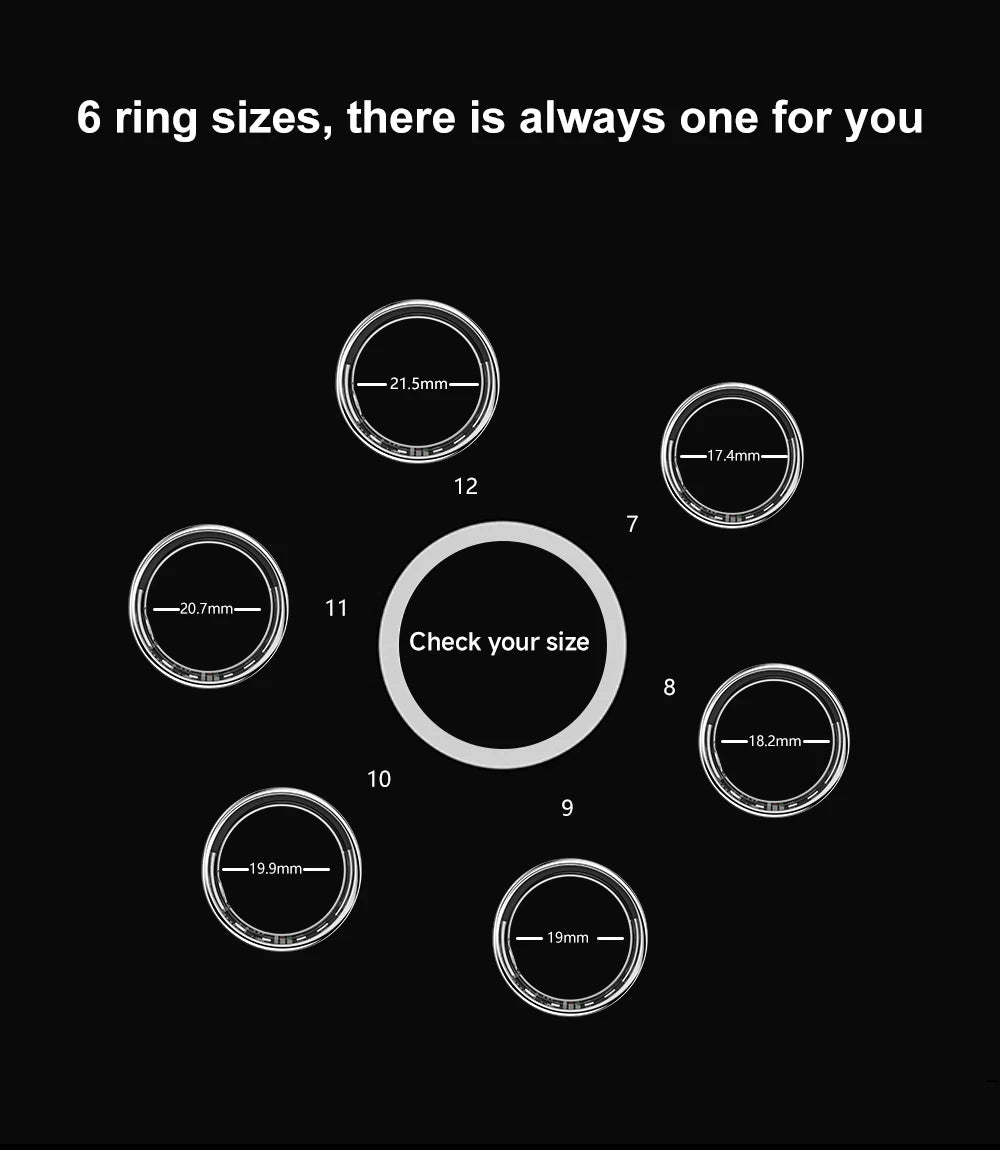 Smart Ring with Long Battery Life Lightweight Design Health Tracking Heart Rate and Blood Oxygen Monitoring Sleep Recording