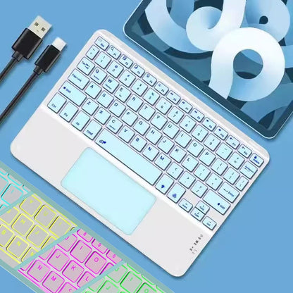 Backlit Keyboard for IPad 11th 2025 11 Inch A16 Air 13 Air11 M3 2025 Pro 11 Touch Keyboard for Galaxy Tab S10 Bluetooth Keyboard