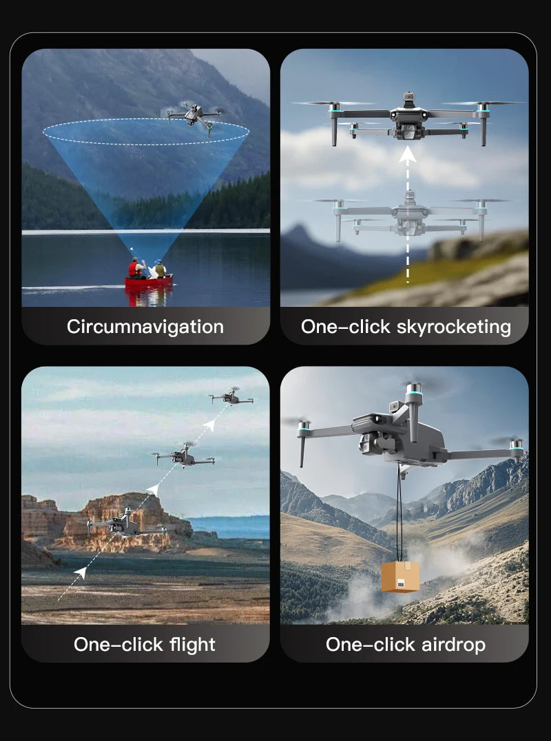 GPS Drone with Touch Screen EIS Camera Anti-shake 8K Aerial Brushless Drones 5G GPS 8K HD Cameras Large UAV Dron RC Quadcopter