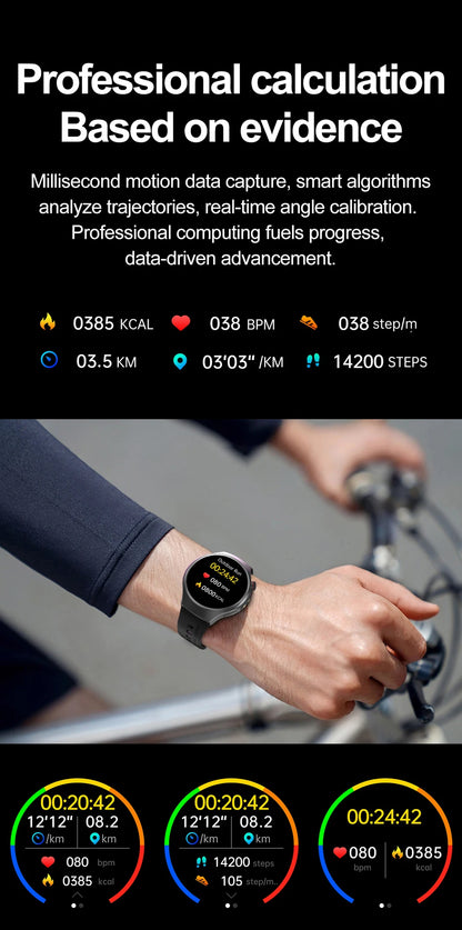 For Huawei New Smartwatch Men GPS Sports Fitness Waterproof Watch Flashlight 100 + Sports Mode Bluetooth Call Smart Watch