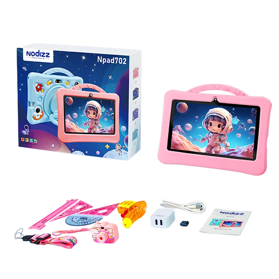 7 Inch Cartoon Pattern Kids Tablet 4+128GB 5G WiFi Learning Education Android 14.0 Tablets with Parent Control Children's Gifts