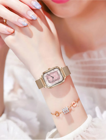 LIGE Fashion Women Smart Watch 1.75inch Curved Screen Sport Bracelet BT HD Calling Clock IP68 Waterproof Diamond Case Smartwatch