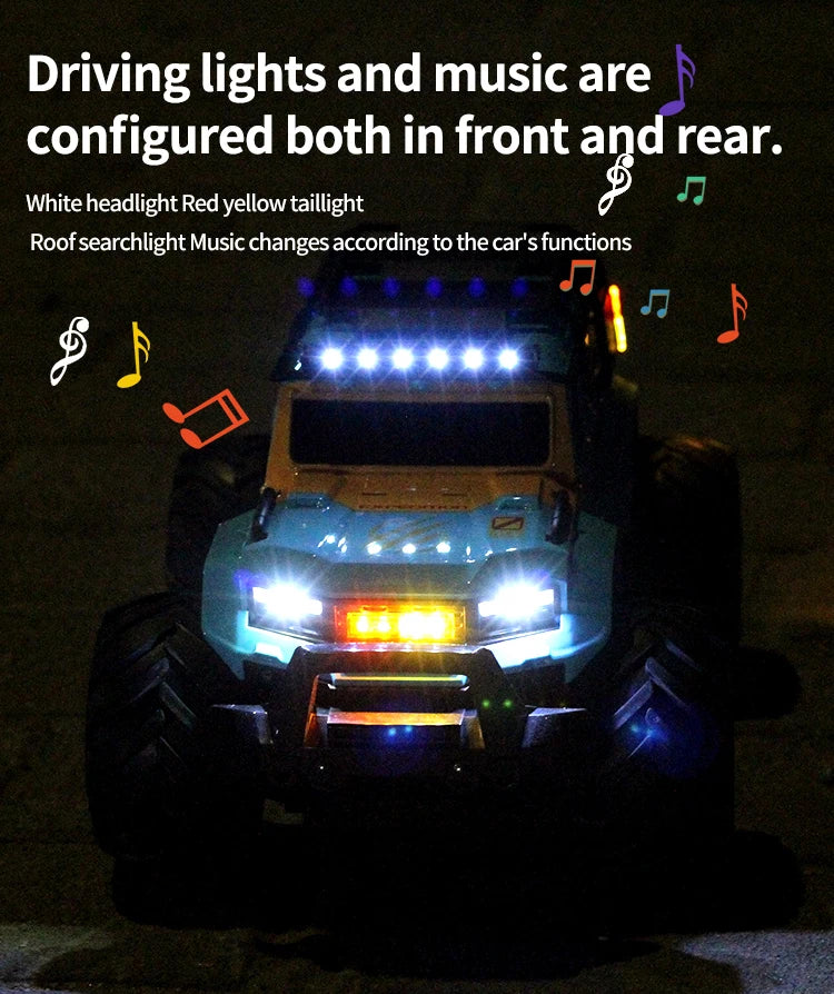 Rc Car Waterproof Amphibious 4Wd Off-Road Vehicle Remote Control Water Land Crawler Stunt Climbing Truck Toys for Boys Children