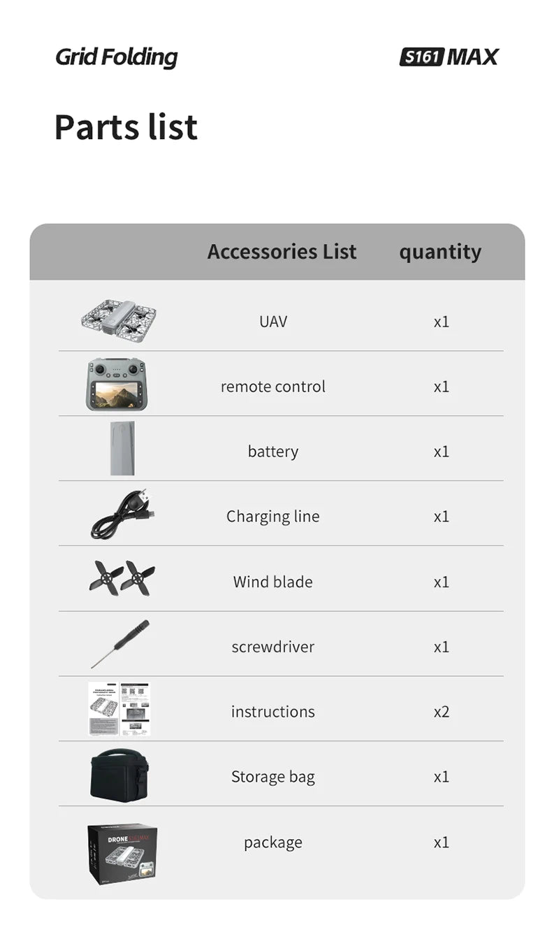 Original Mini Drone Flying Camera S161 RC Dron 8K HD Aerial Photography Pocket UAV with Screen Control Brushless Full Enclosure