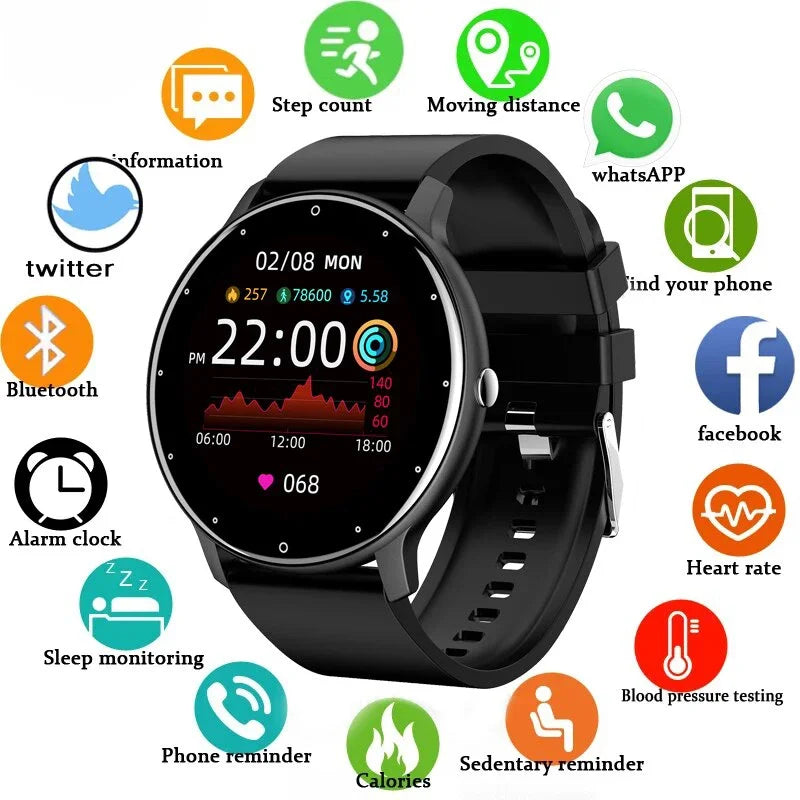LIGE 2025 Smart Watch Women Men Lady Gift Sport Fitness Watches Heart Rate Monitor Waterproof Smartwatch For Xiaomi Android IOS