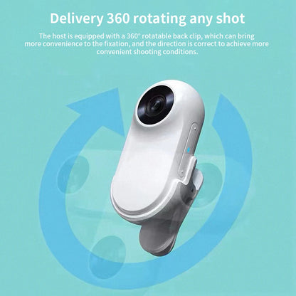 Small Action Camera, Portable Thumb Camera For Travel, Sports,Vlogging, Weight 22g, With Portable Camera Accessories, Data Cable