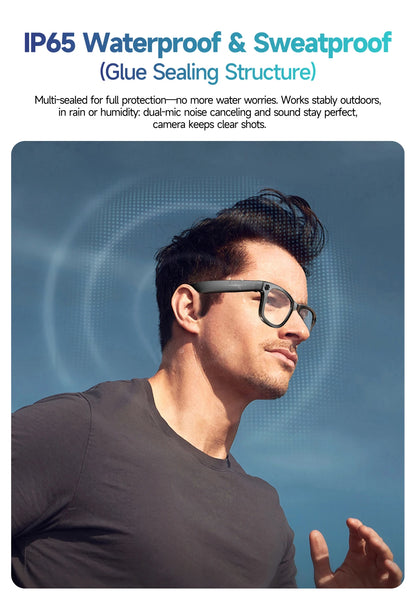 2025 New Smart Glasses Recording Videos AI Photo Recognition Translation Call Sunglasses Men Women Waterproof Bluetooth Glasses