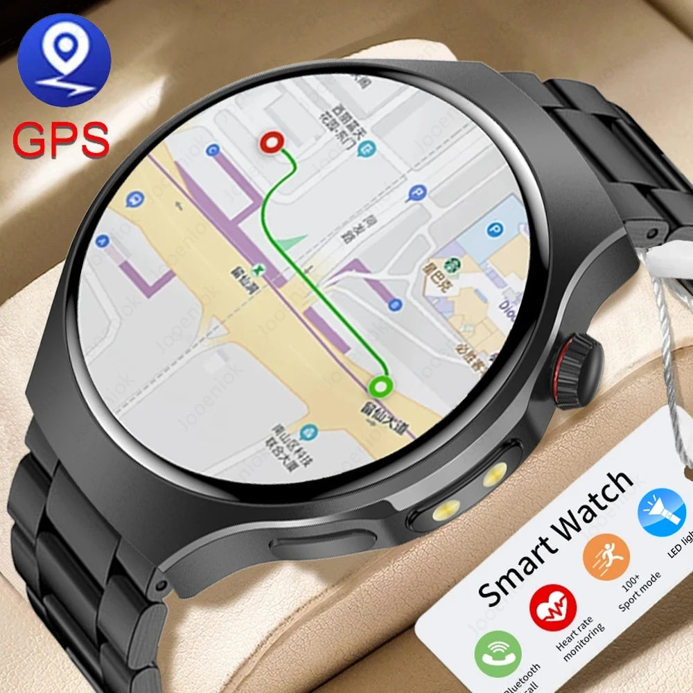 For Huawei New Smartwatch Men GPS Sports Fitness Waterproof Watch Flashlight 100 + Sports Mode Bluetooth Call Smart Watch