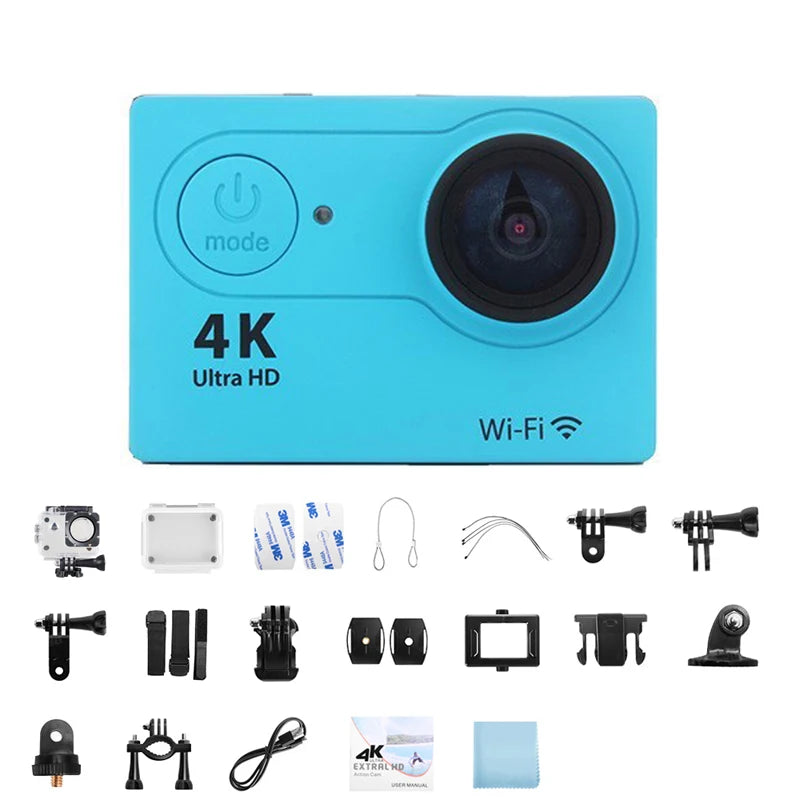 Ultra HD 4K Action Camera 1080P/30FPS 2.0 inch Screen WiFi Remote Control Mini Cameras Waterproof DV Helmet Go Sport Camera Pro