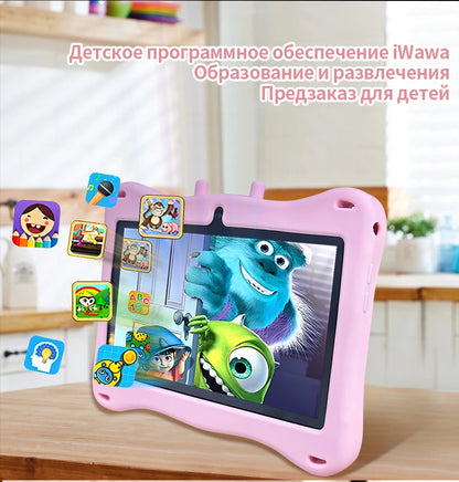 New Tablet 7.0 Inch Cartoon Pattern Kids Quad Core 4GB RAM 64GB ROM Android 13 Learning Education Games Tablets Children's Gifts