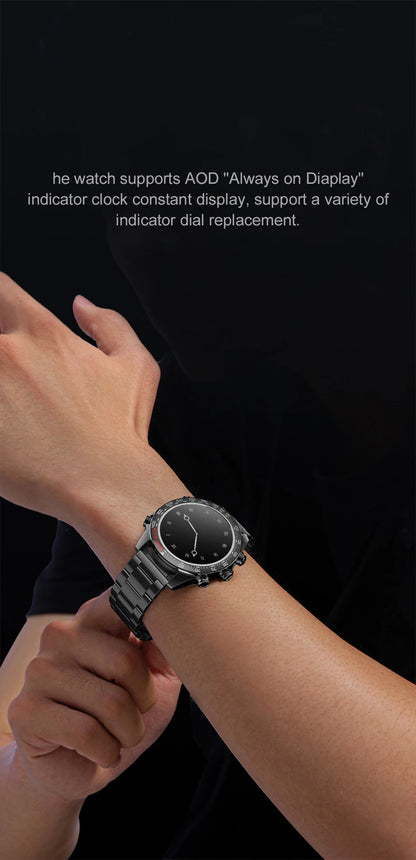 Men's Business Smart Watch AMOELD HD Screen Bluetooth Call Smartwatch NFC GPS Sports Smartwatch 2025 New