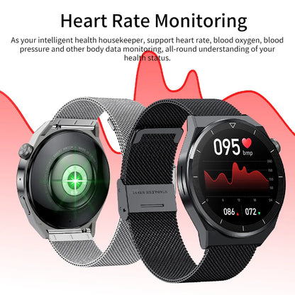 LIGE NFC Smart Watch Men AMOLED HD Screen Wireless Charging Heart Rate Bluetooth Voice Assistant Sports Watches Men Smartwatch
