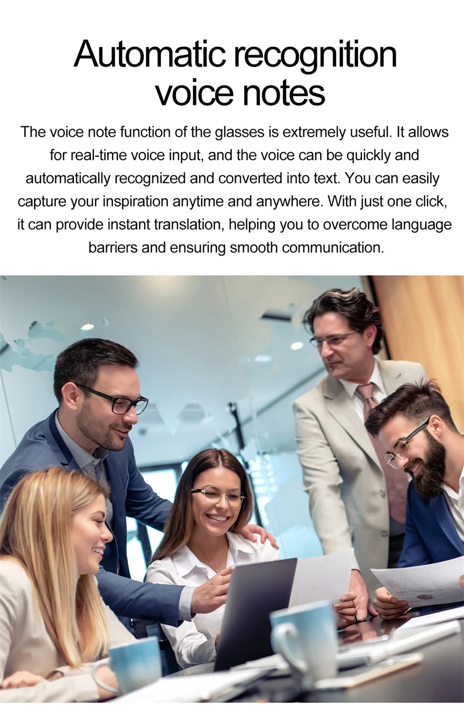 2025 New Smart Glasses Multiple Language Real-time Translation Wireless Call Music Play Sunglasses Waterproof Mens Smart Glasses