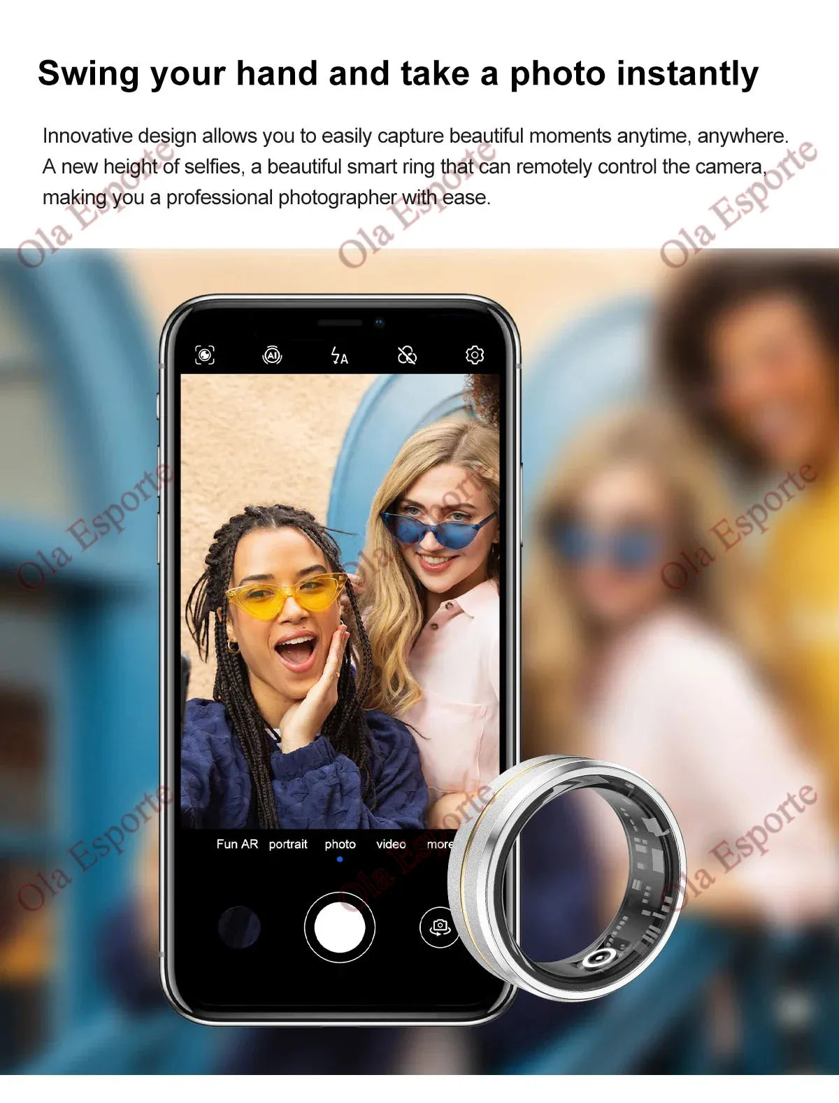 NEW Smart Ring Military Grade Titanium Steel Smart Rings for Women Men Health Monitoring IP68 & 5ATM Waterproof Multi-sport Mode