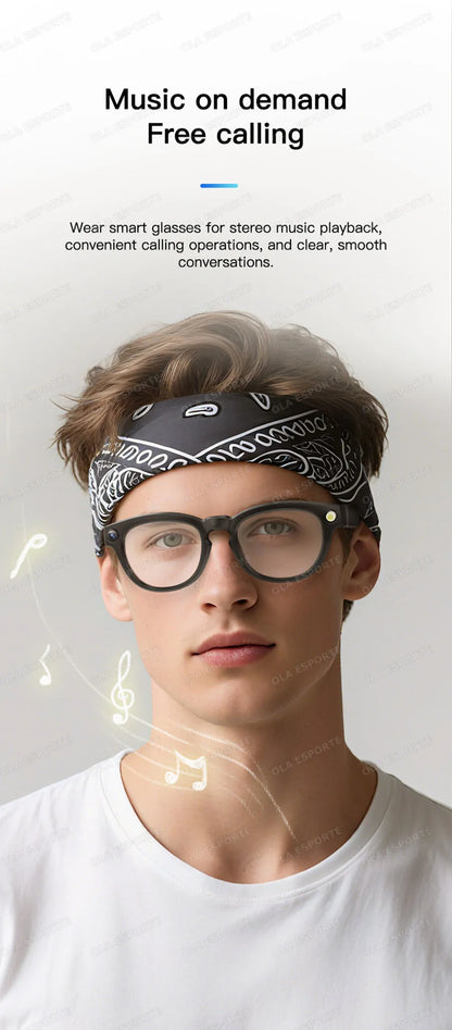 New Smart Glasses 2025 Recording Videos 800W Camera AI Photo Recognition Answer Translation Charging Lens BT Music Smartglasses