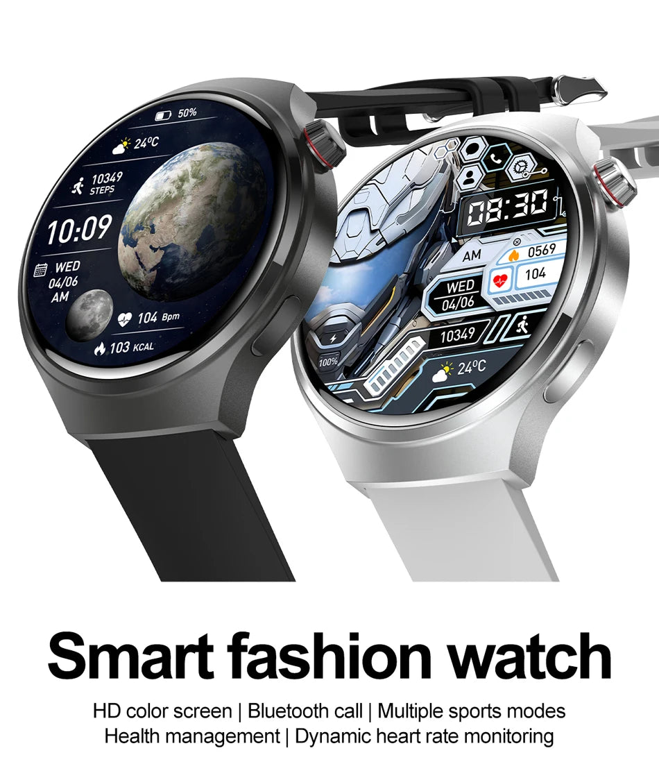 2025 New Watch 4 New Bluetooth Call Smartwatches Men 150+ Sports Mode Health Monitoring AI Voice Assistant Smart Watch IOS