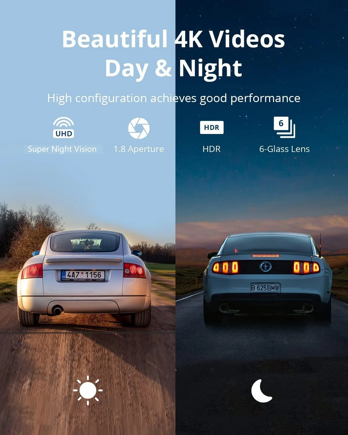 Dash Cam 4K Wifi Camera for Car Dashcam 24h Parking Monitor Dvr Para Coche Mini Kamera Samochodowa Rejestrator Video Registrator