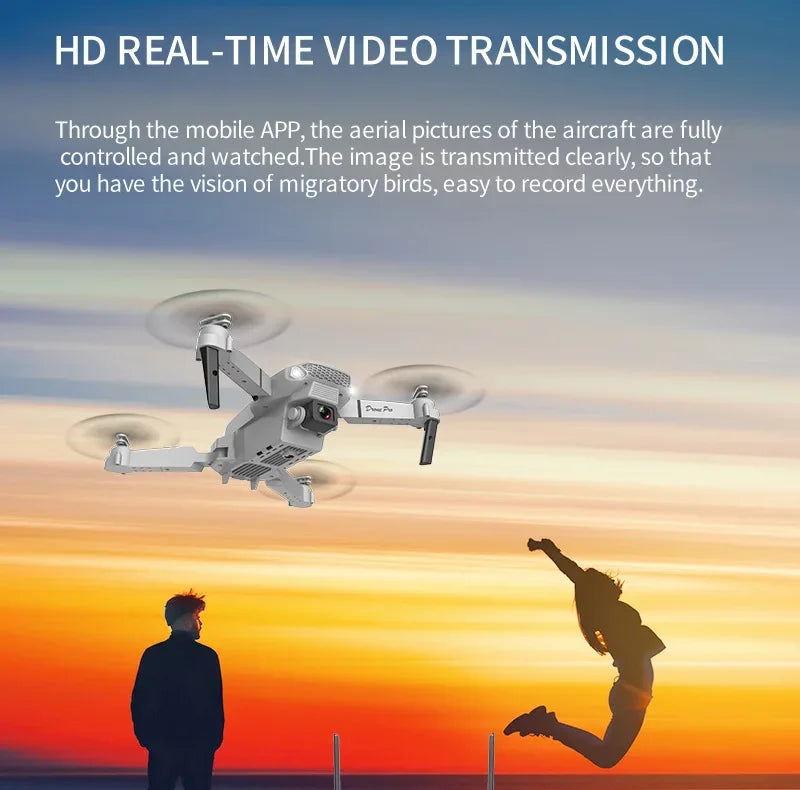 2025 New E88 Pro WIFI FPV Drone - 4K/1080P Dual Camera,Wide-Angle HD, Altitude Hold, Foldable Quadcopter, RC Helicopter Toy Gift