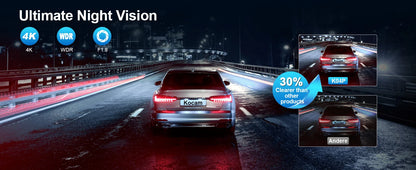 Dash Cam Cars 4K Front and Rear Camera Car Dvr WIFI GPS Car Camera for Vehicle Video Recorder Rear View Camera Parking Monitor