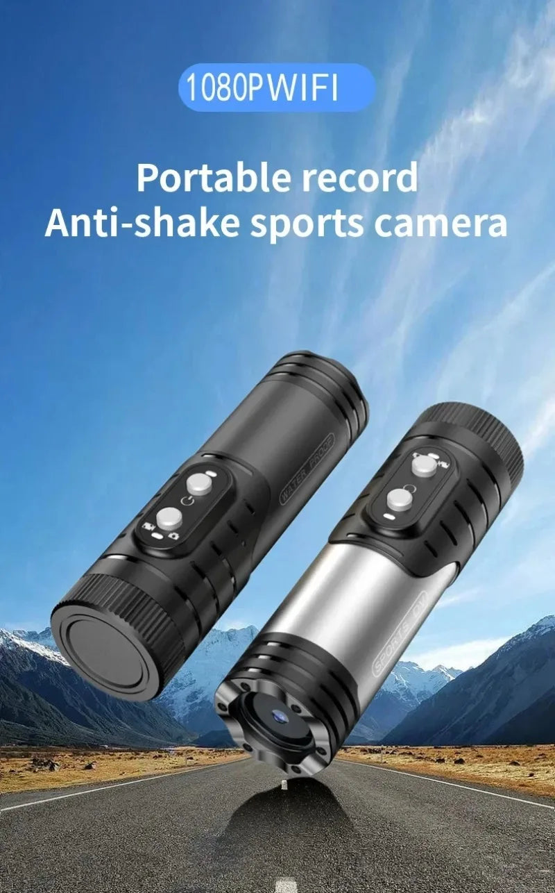 4K Mini Sport DV Action Sport Camera Flashlight Helmet Full HD 1080P Video Ideal Bodycam for Bike, Cycle, Motorcycle Camcorder