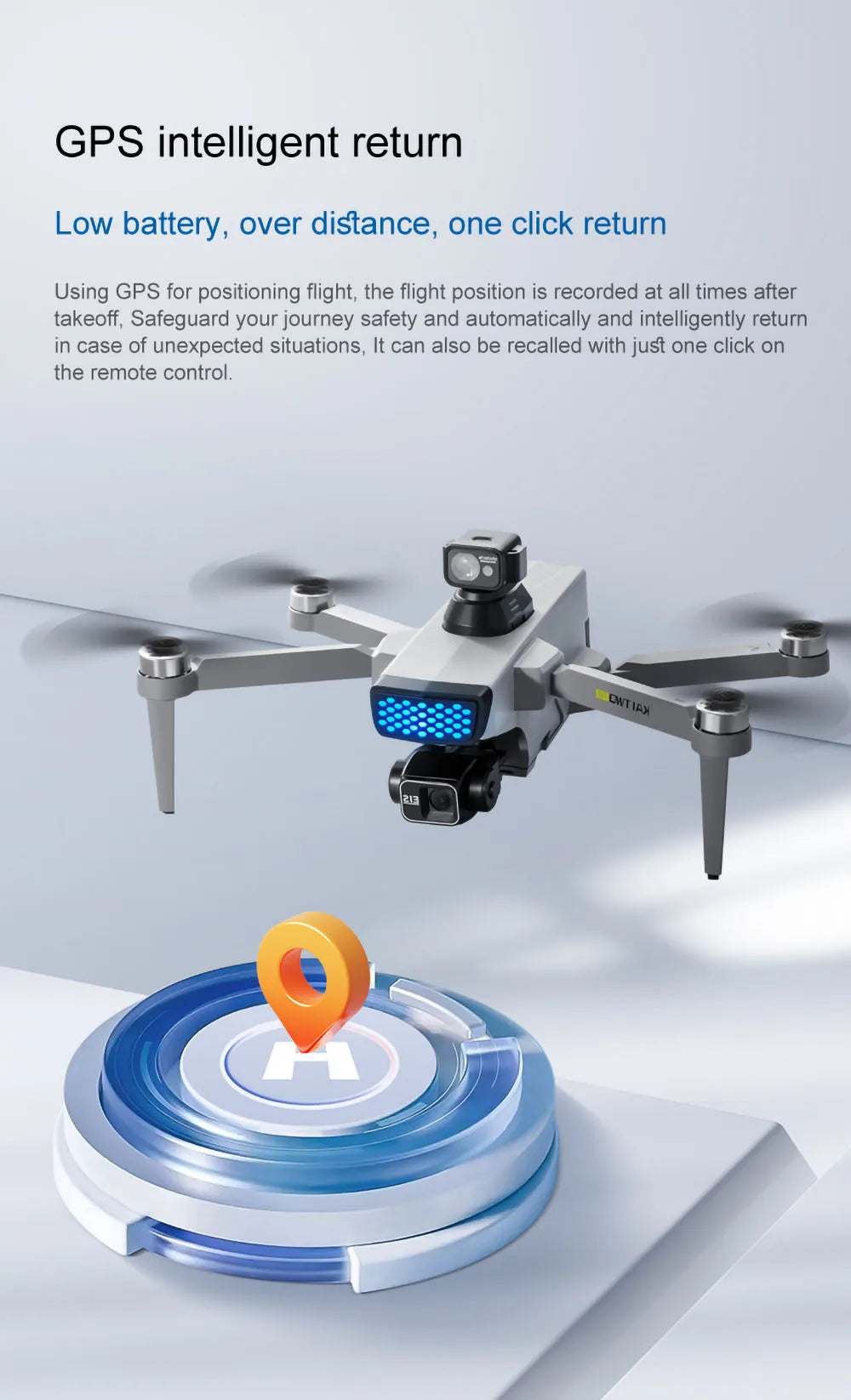 KAI TWO PRO GPS 8K Professional Dron 3-Axis Self Stabilization HD Camera 360 Obstacle Avoidance Brushless RC Quadcopter VS SG107