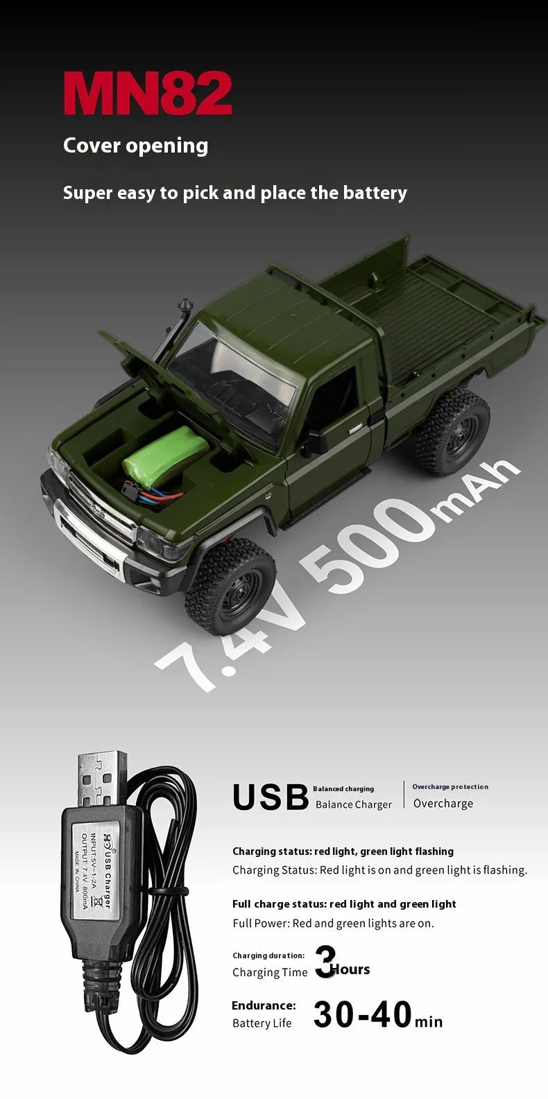 MN MODEL 1:12 4WD RC Panda Off-road Diving Car Adventure Terrain Vehicle Wading Rock Crawler Climbing Gun Truck Toy for Adult