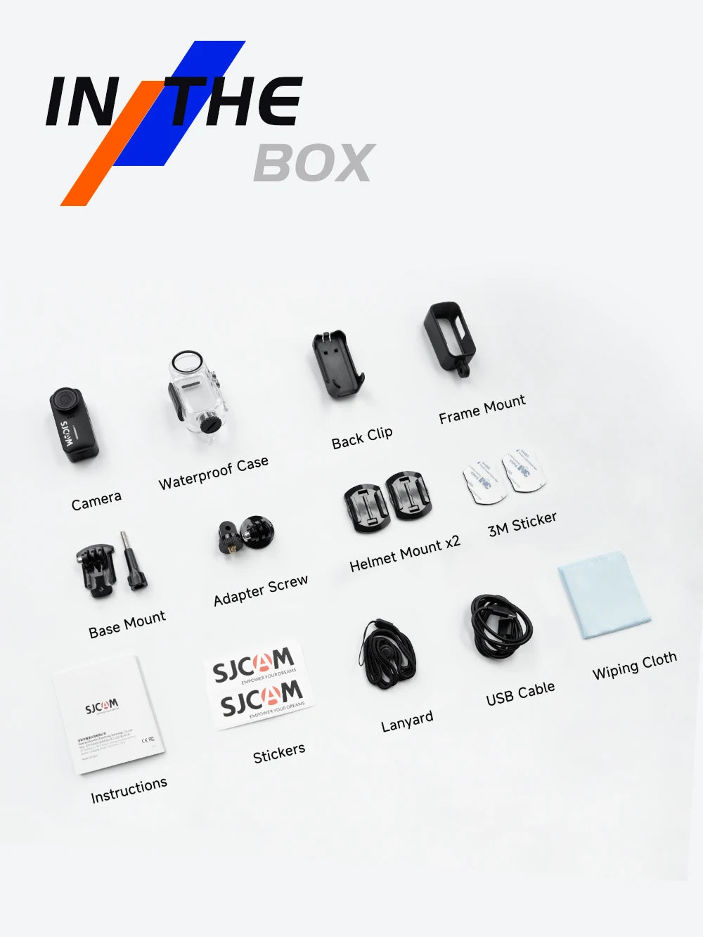 SJCAM C110+ Magnetic Combo Action Camera，4K 30FPS WiFi Sports Camera IP65 Waterproof with 200Min Battery