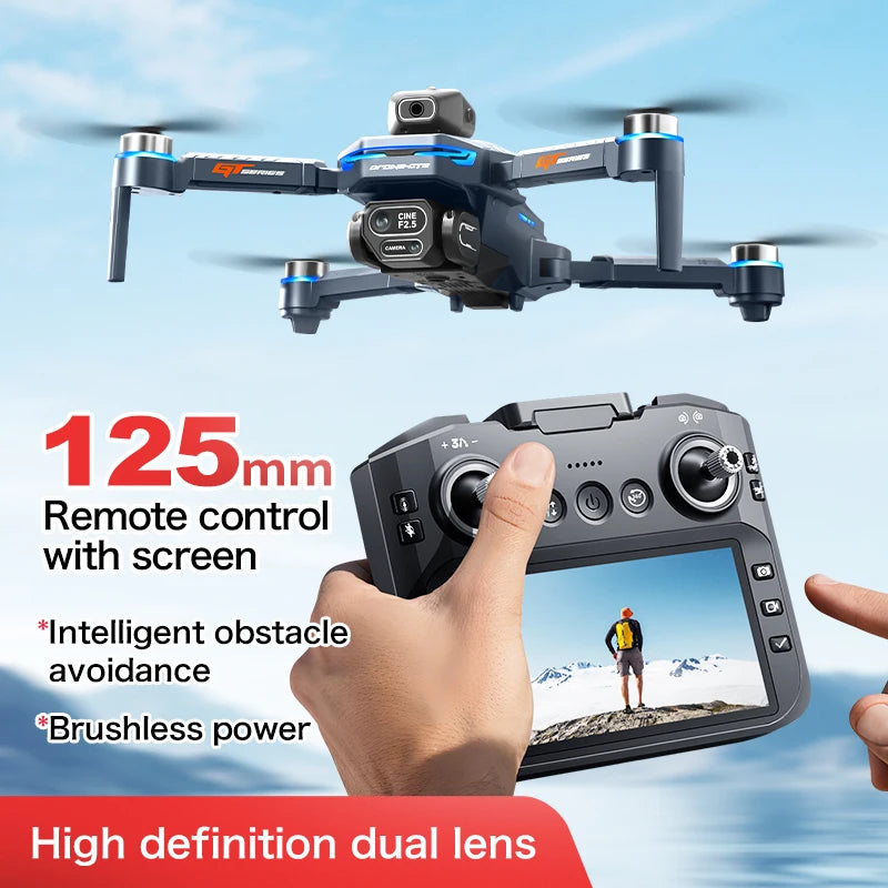 GT8 Drone 8K HD Dual Cameras FPV 5G WiFi GPS Brushless Motor Intelligen Obstacle Avoidance Foldable Quadcopter Toy Gift RC 3000M