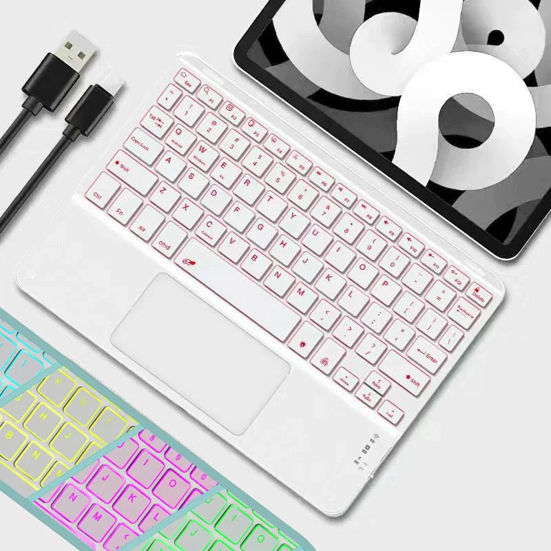 Backlit Keyboard for IPad 11th 2025 11 Inch A16 Air 13 Air11 M3 2025 Pro 11 Touch Keyboard for Galaxy Tab S10 Bluetooth Keyboard