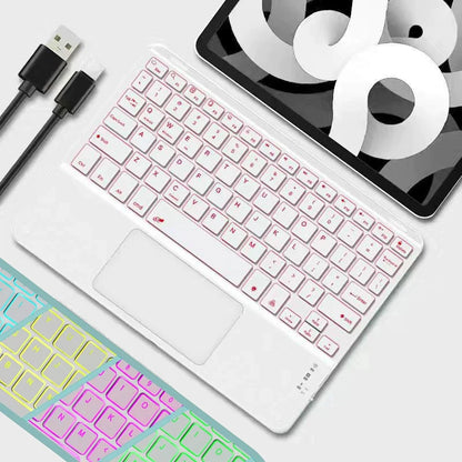 Backlit Keyboard for IPad 11th 2025 11 Inch A16 Air 13 Air11 M3 2025 Pro 11 Touch Keyboard for Galaxy Tab S10 Bluetooth Keyboard