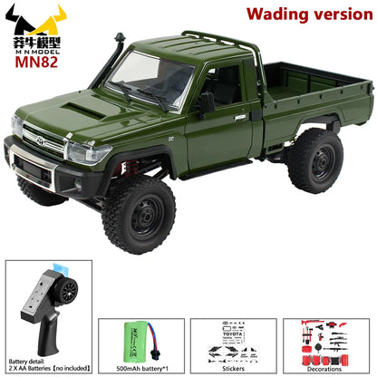 MN MODEL RC 1:12 4x4 Jungle Diving Car Climbing Off-road Wading Vehicle Rock Crawler Shovel Tool Box Truck Toy for Adult Gift